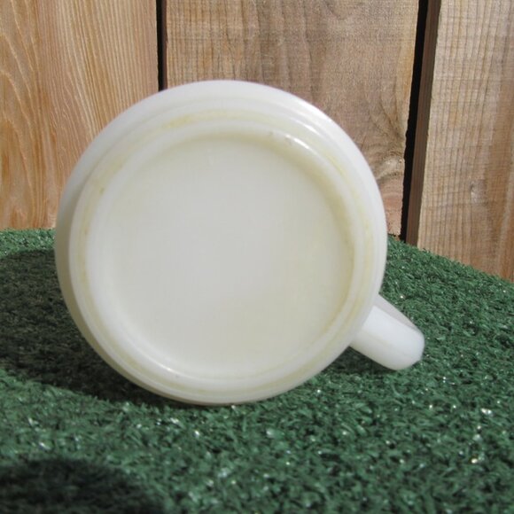 Vintage Smokey The Bear Help Prevent Forest Fires Milk Glass Coffee Mug Cup - Picture 4 of 6